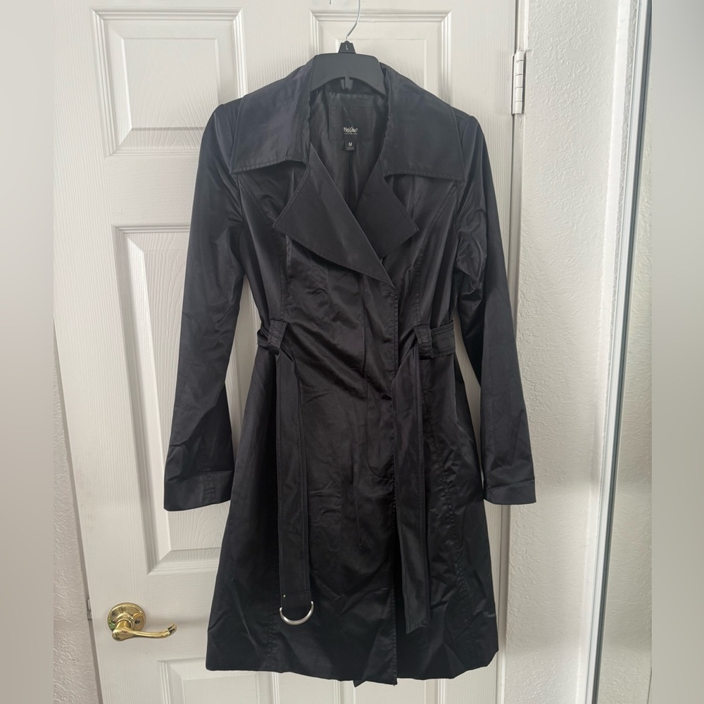 Mossimo Elegant Black Trench Coat